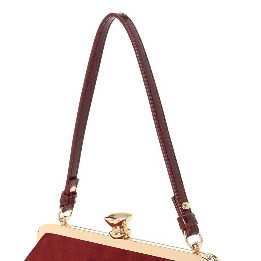 アンアナザーアンジェラス an another angelus カメオローズ刺繍スクエアがま口バッグ （BORDEAUX） BORDEAUX