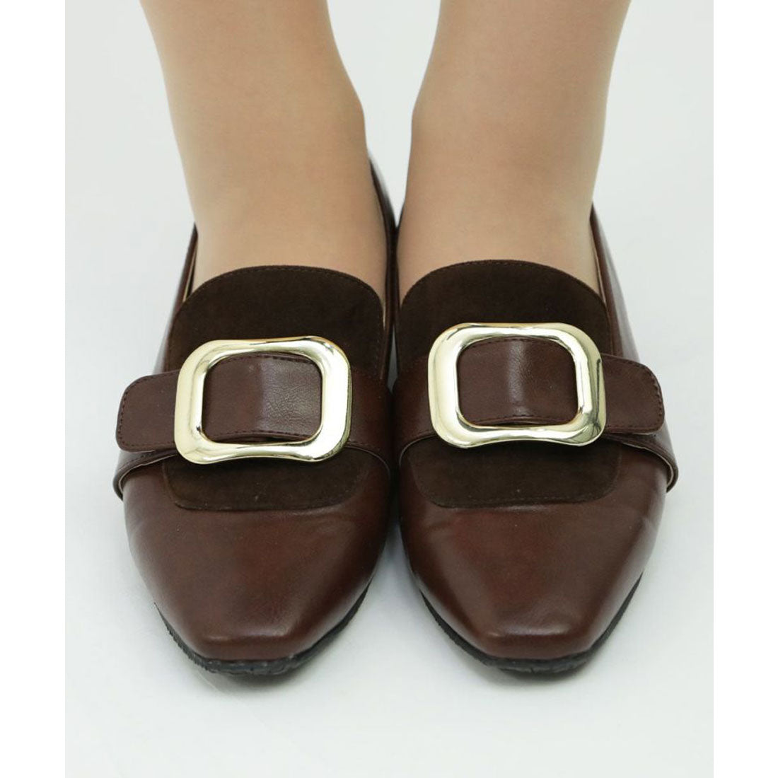 アンアナザーアンジェラス an another angelus バックル使いローヒールシューズ