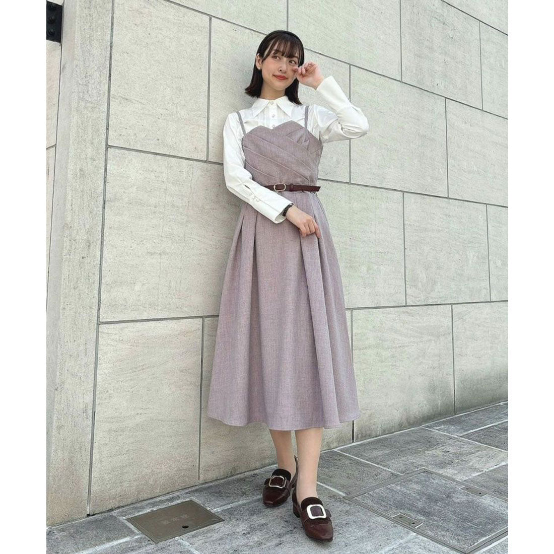 アンアナザーアンジェラス an another angelus バックル使いローヒールシューズ