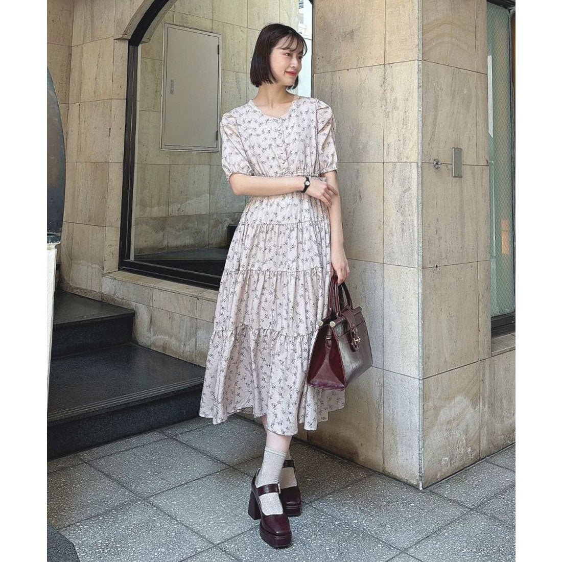 アンアナザーアンジェラス an another angelus 楽天ガールズアワード 【モデル着用】ワンストラップ厚底ヒールパンプス （BROWN） BROWN