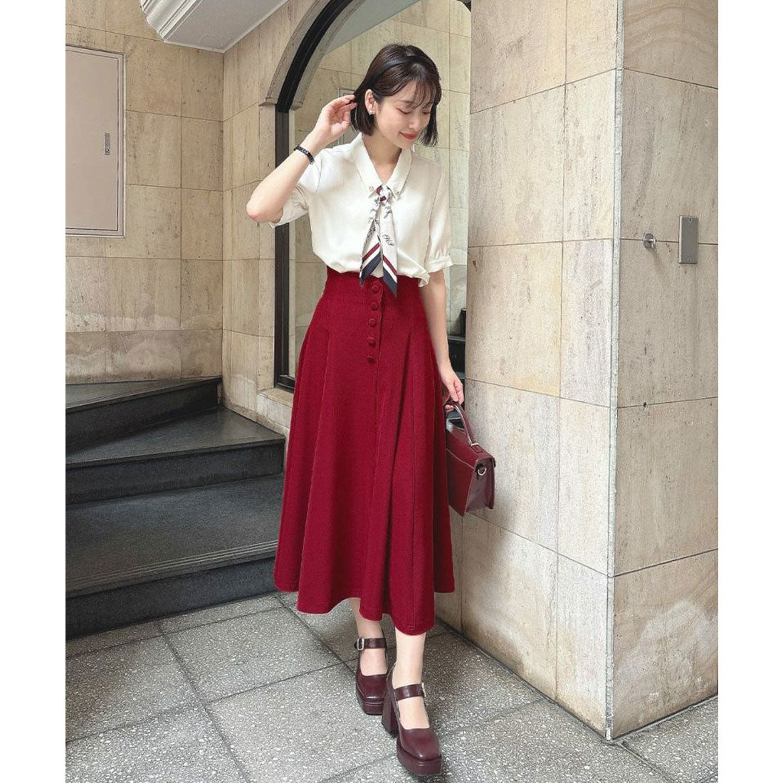 アンアナザーアンジェラス an another angelus 楽天ガールズアワード 【モデル着用】ワンストラップ厚底ヒールパンプス （BROWN） BROWN