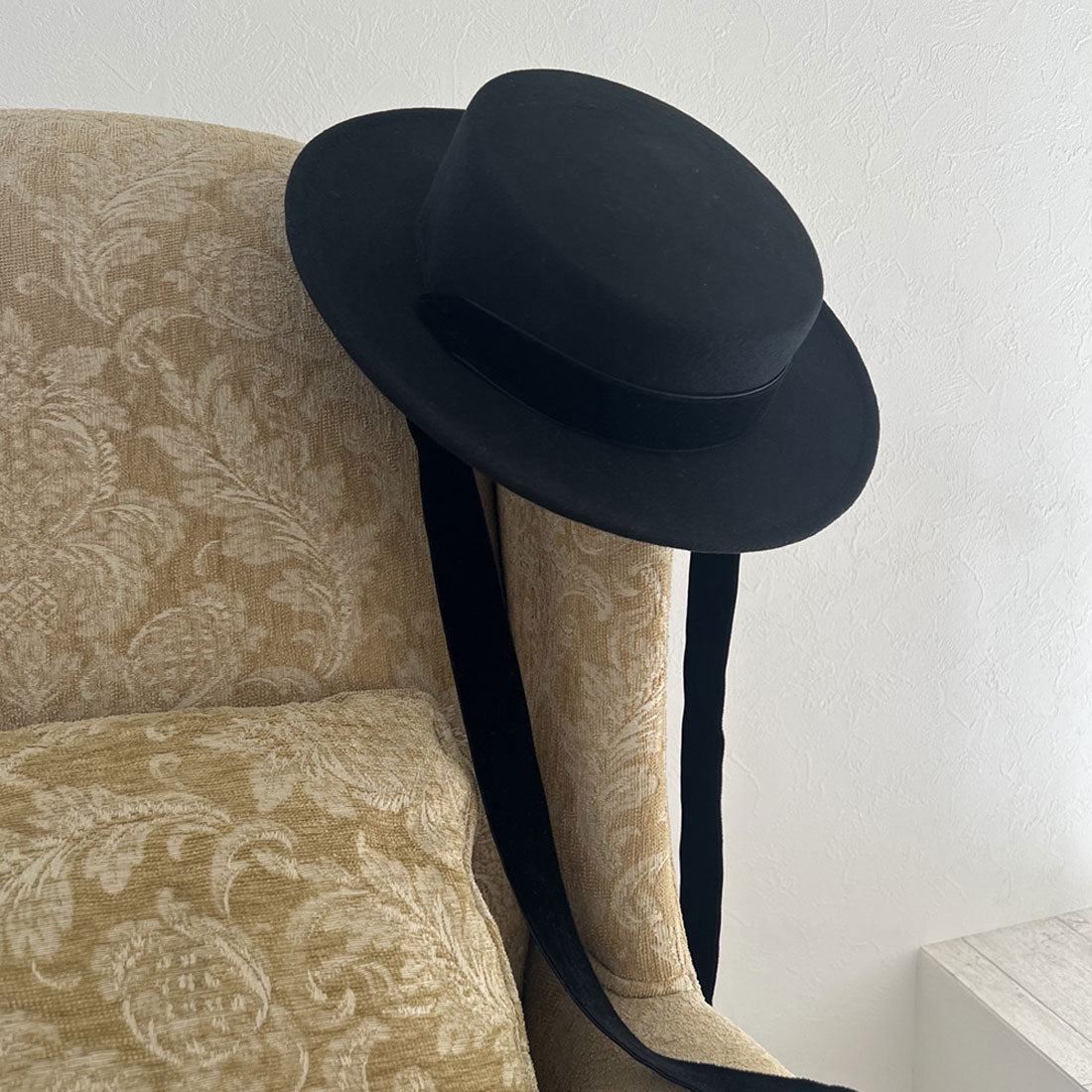 アンアナザーアンジェラス an another angelus ロングベロアリボンキャノチェ （BLACK） BLACK