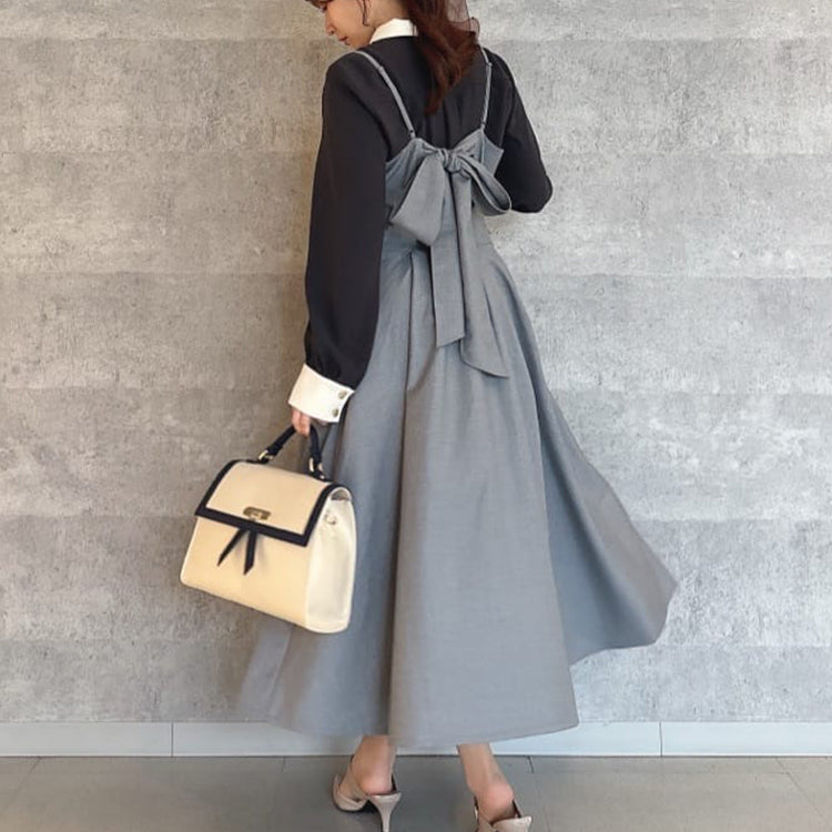 アンアナザーアンジェラス an another angelus バックカッティング キャミワンピース【洗える】 （TOP GRAY） TOP GRAY