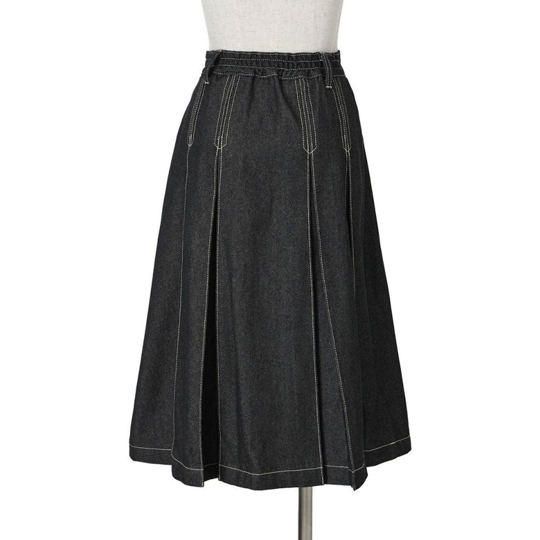 アンアナザーアンジェラス an another angelus ベルト付きボックスタックデニムスカート【洗える】 （L/BLUE） L/BLUE