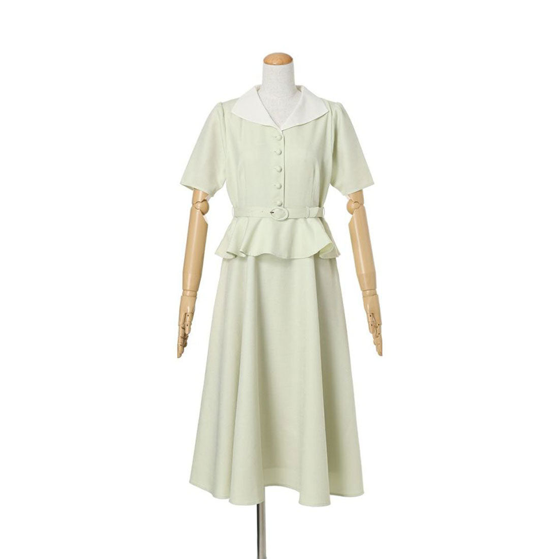 アンアナザーアンジェラス an another angelus クレリックペプラムワンピース （L/GREEN） L/GREEN