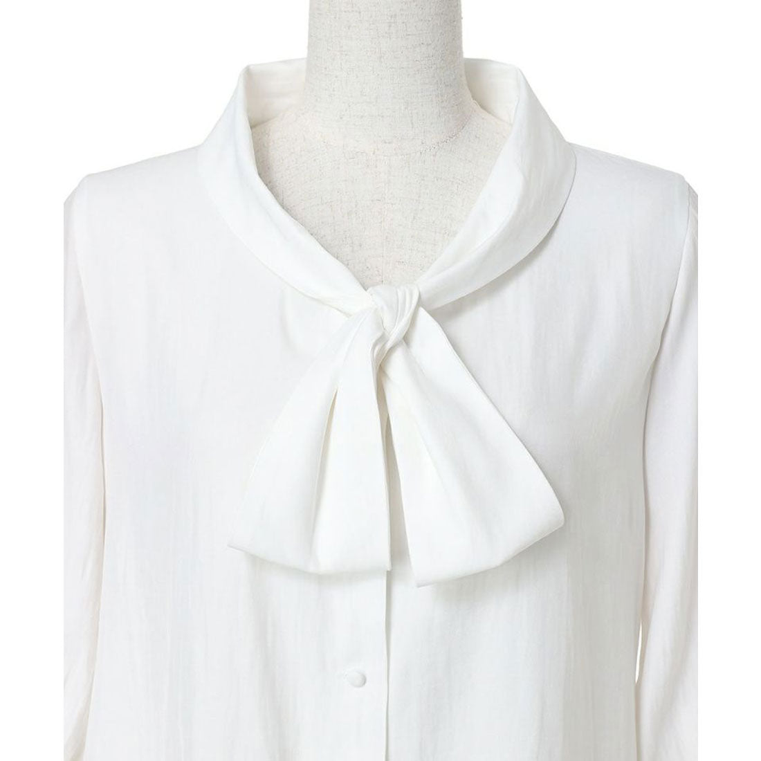 アンアナザーアンジェラス an another angelus 【洗える】ショールカラーボウタイブラウス （BLUE GRAY） BLUE GRAY