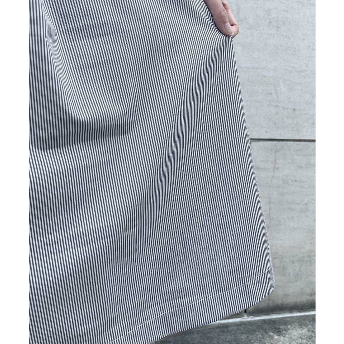 アンアナザーアンジェラス an another angelus 【洗える】レトロ釦使い開衿シャツワンピース （OFF×NAVY） OFF×NAVY