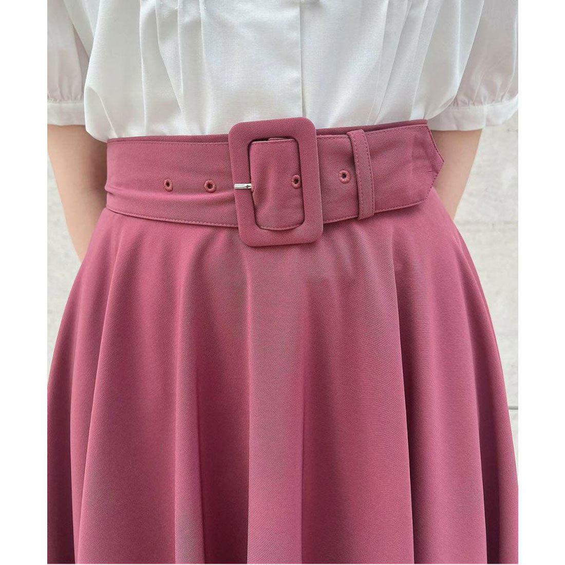 アンアナザーアンジェラス an another angelus 【洗える・接触冷感】パニエサーキュラースカート （DARK PINK） DARK PINK