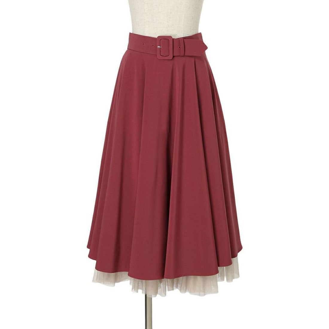 アンアナザーアンジェラス an another angelus 【洗える・接触冷感】パニエサーキュラースカート （DARK PINK） DARK PINK