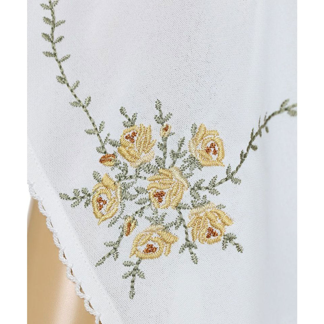 アンアナザーアンジェラス an another angelus 【洗える】スクエアケープ衿ローズ刺繍ブラウス （PINK BEIGE） PINK BEIGE