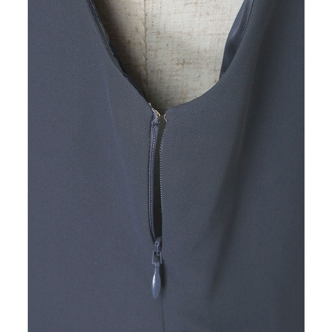 アンアナザーアンジェラス an another angelus 【洗える】ベルト付き開衿ジレワンピース （GRAY） GRAY