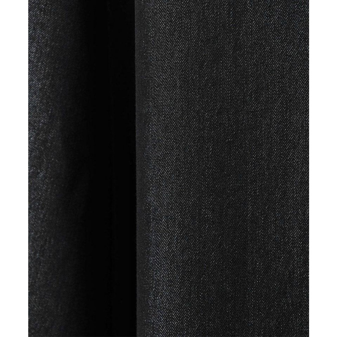 アンアナザーアンジェラス an another angelus 【洗える】ハイウエストスカラップデニムライクフレアースカート （BLACK） BLACK