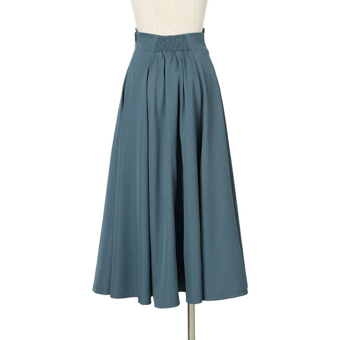 アンアナザーアンジェラス an another angelus 【洗える】ハイウエストスカラップフレアースカート （BLUE） BLUE