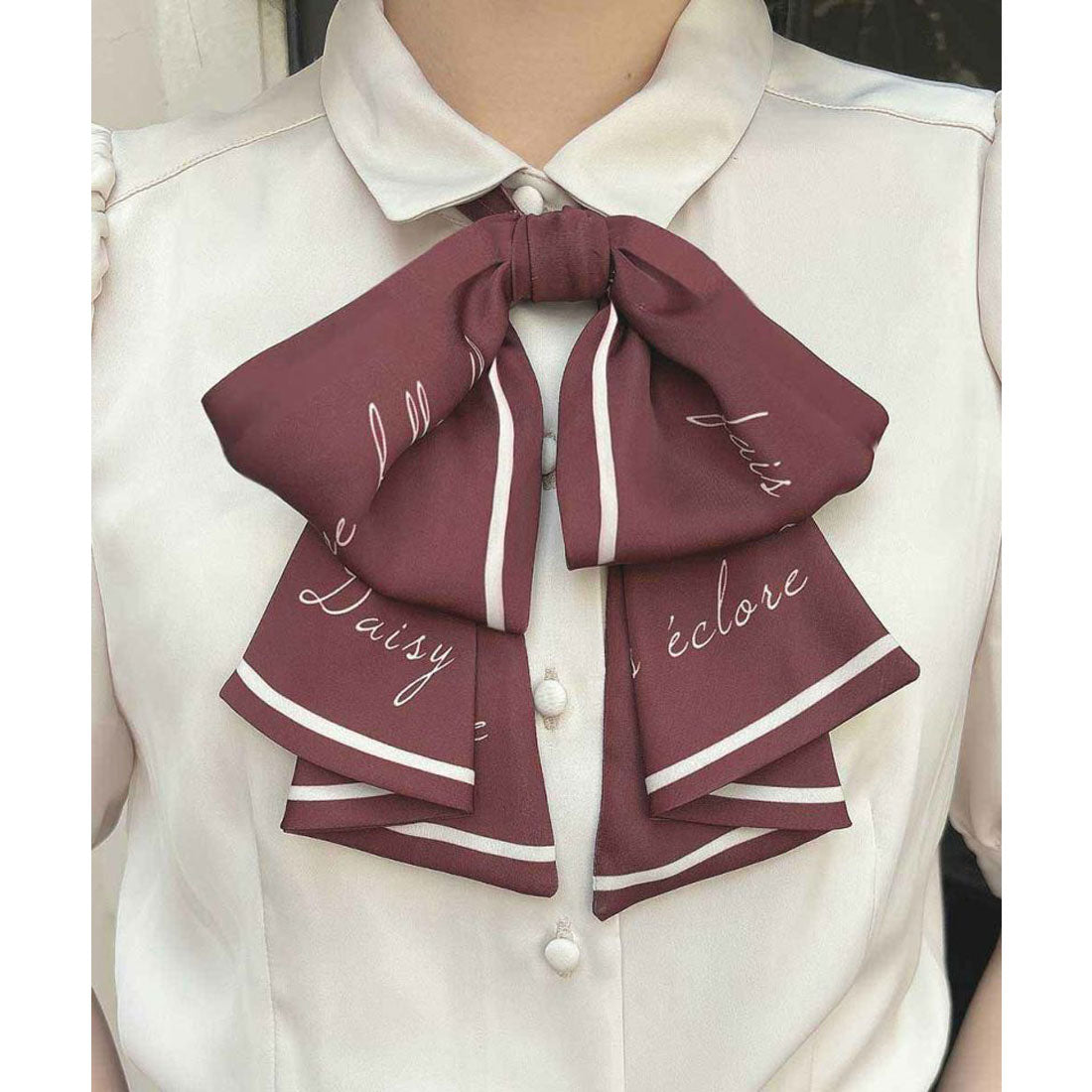 アンアナザーアンジェラス an another angelus 【洗える】スカーフ風ラッフルリボンタイ付きブラウス （L/BEIGE） L/BEIGE