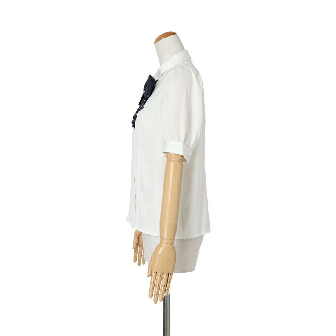 アンアナザーアンジェラス an another angelus 【洗える】スカーフ風ラッフルリボンタイ付きブラウス （L/BEIGE） L/BEIGE