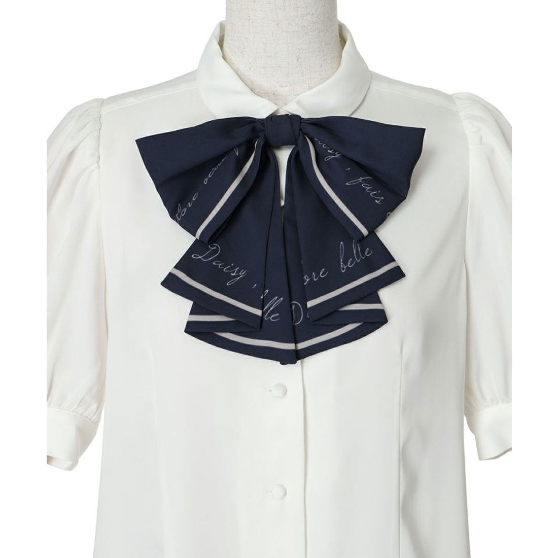 アンアナザーアンジェラス an another angelus 【洗える】スカーフ風ラッフルリボンタイ付きブラウス （L/BEIGE） L/BEIGE