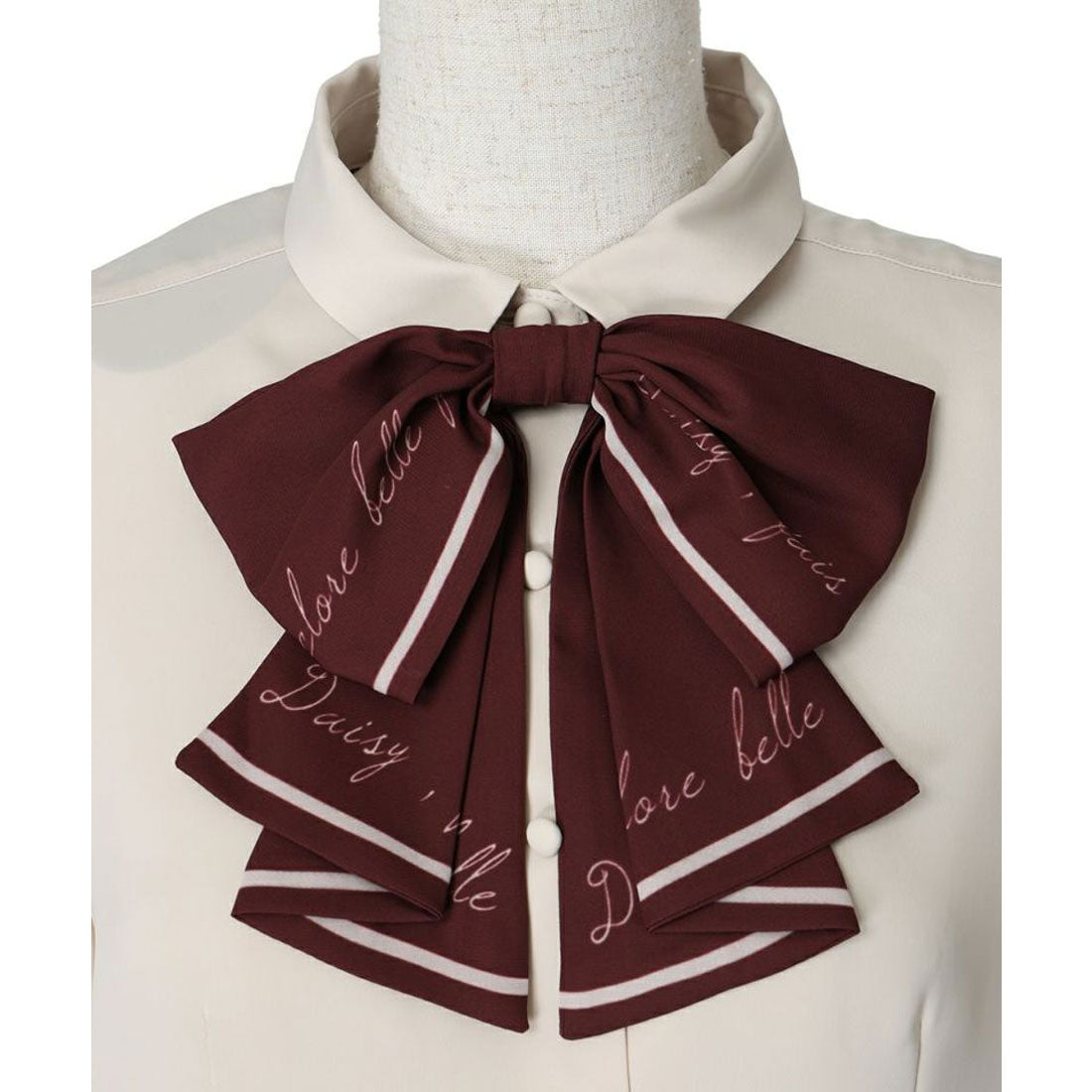 アンアナザーアンジェラス an another angelus 【洗える】スカーフ風ラッフルリボンタイ付きブラウス （L/BEIGE） L/BEIGE