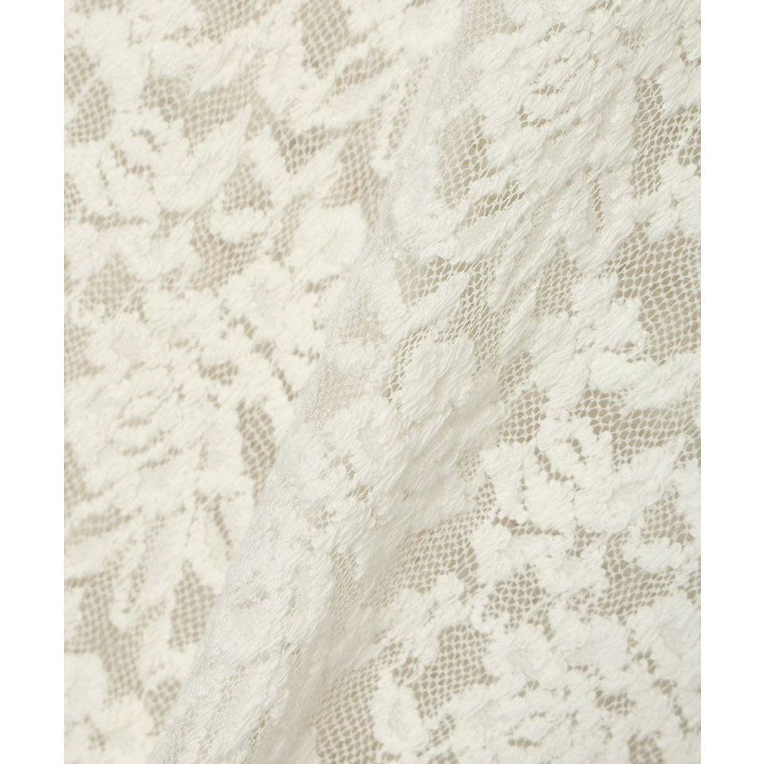 アンアナザーアンジェラス an another angelus 【洗える】ローズレース長袖トップス （OFF WHITE） OFF WHITE