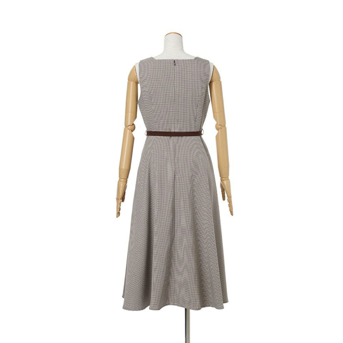 アンアナザーアンジェラス an another angelus 配色使いミニ千鳥ショートジャケットセットアップ （BEIGE×BR） BEIGE×BR