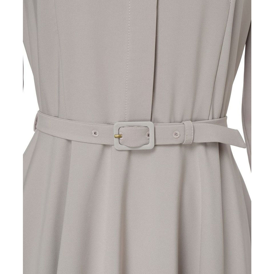 アンアナザーアンジェラス an another angelus 【洗える】リボンタイ付きクレリックサーキュラーワンピース （L/GRAY） L/GRAY