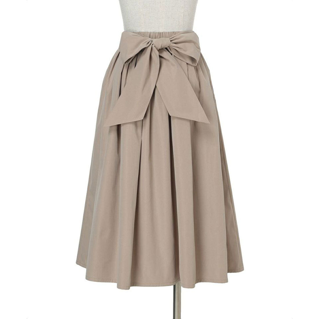 アンアナザーアンジェラス an another angelus 【洗える・撥水加工】リボンベルト撥水ギャザースカート （BEIGE） BEIGE
