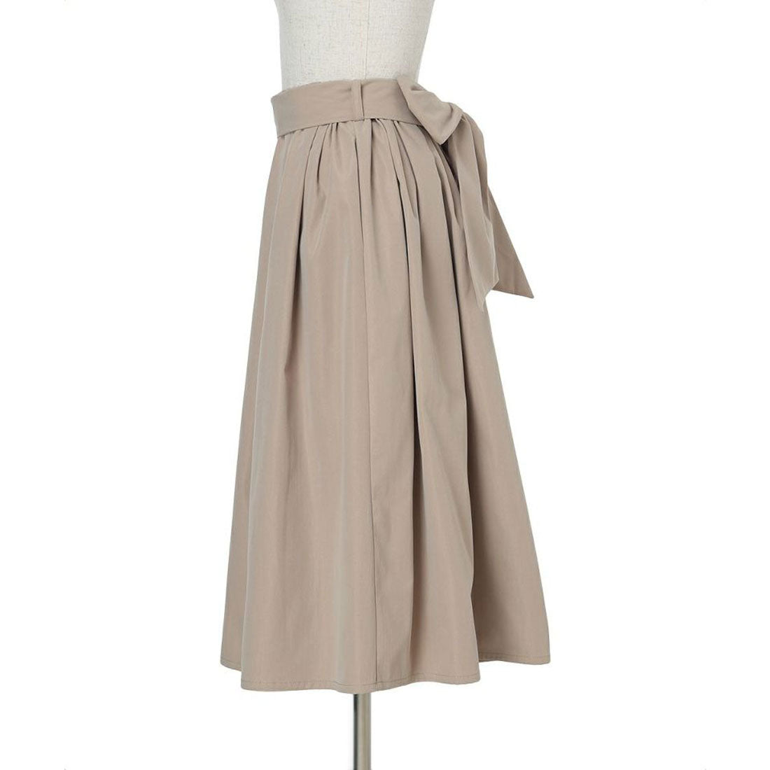 アンアナザーアンジェラス an another angelus 【洗える・撥水加工】リボンベルト撥水ギャザースカート （BEIGE） BEIGE