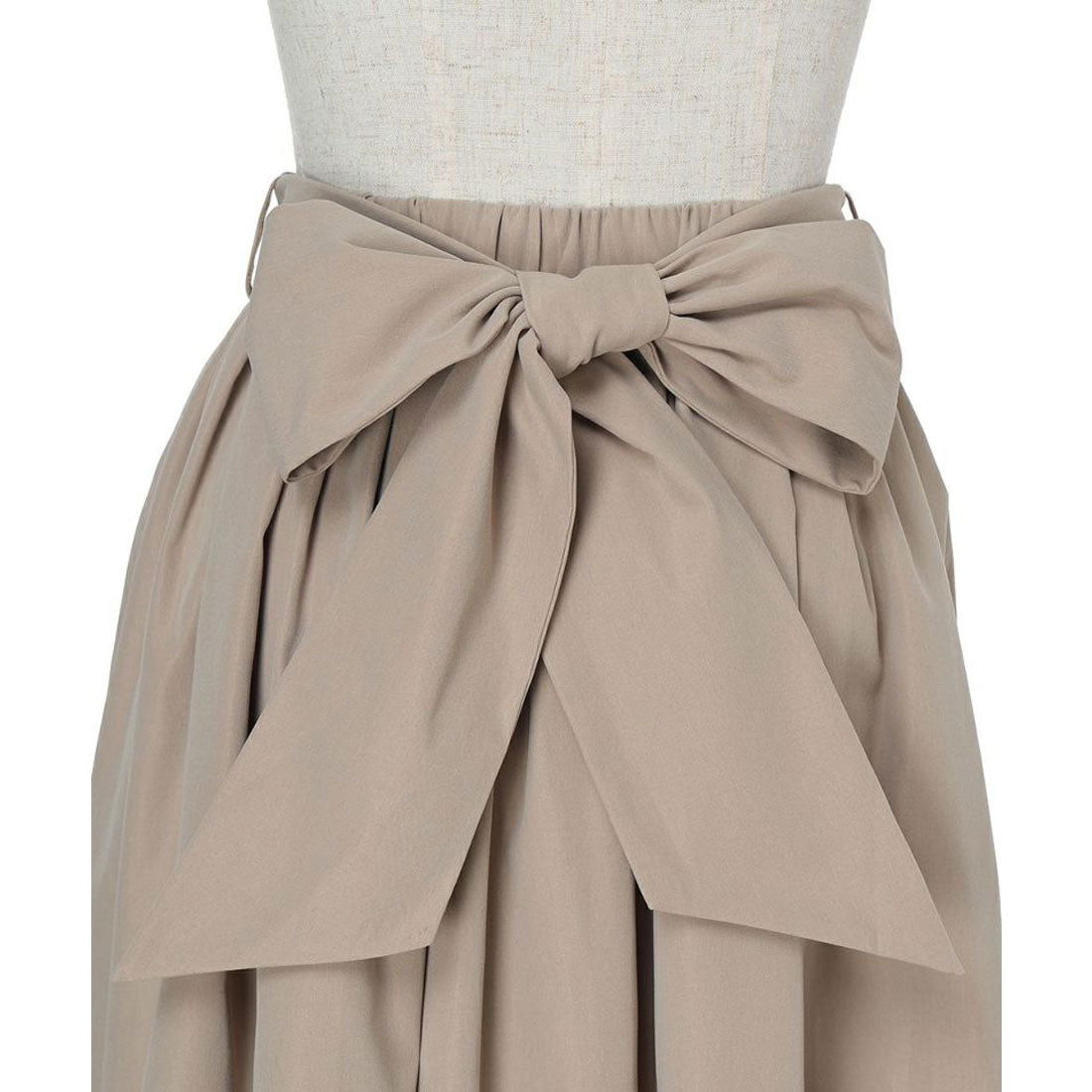 アンアナザーアンジェラス an another angelus 【洗える・撥水加工】リボンベルト撥水ギャザースカート （BEIGE） BEIGE