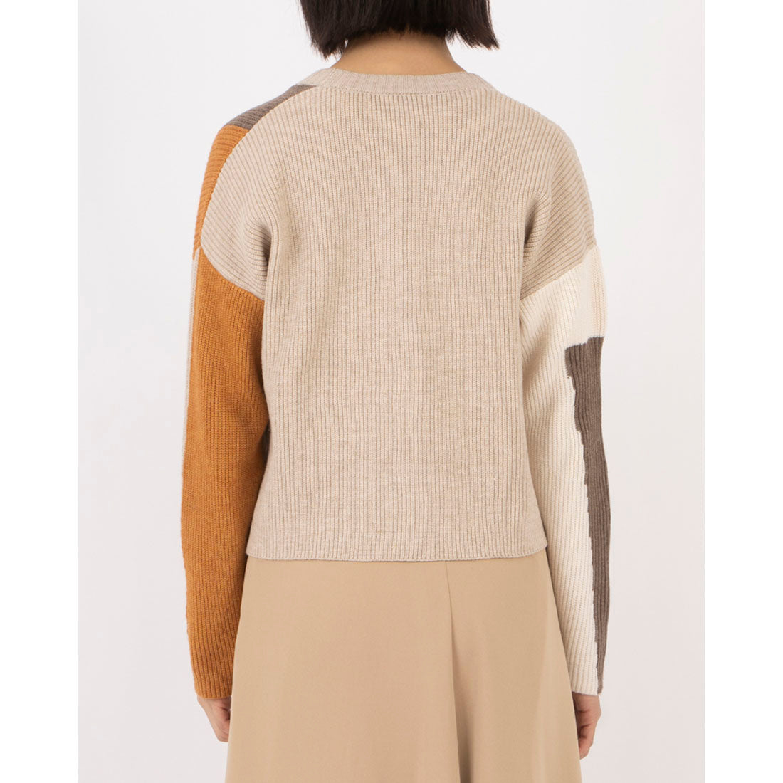 アンナニコラ Anna Nicola 配色切り替えニットカーディガン