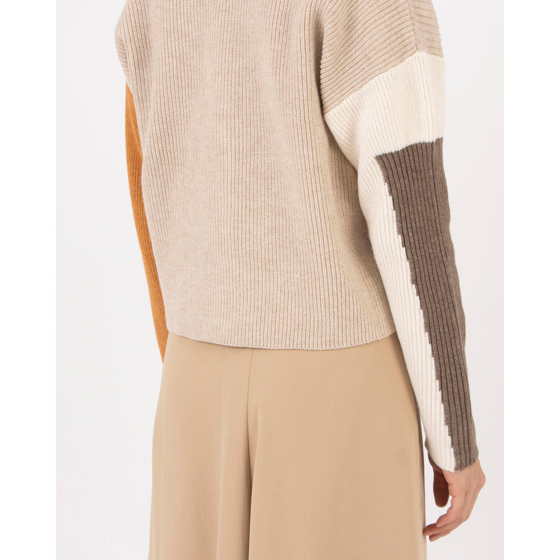 アンナニコラ Anna Nicola 配色切り替えニットカーディガン