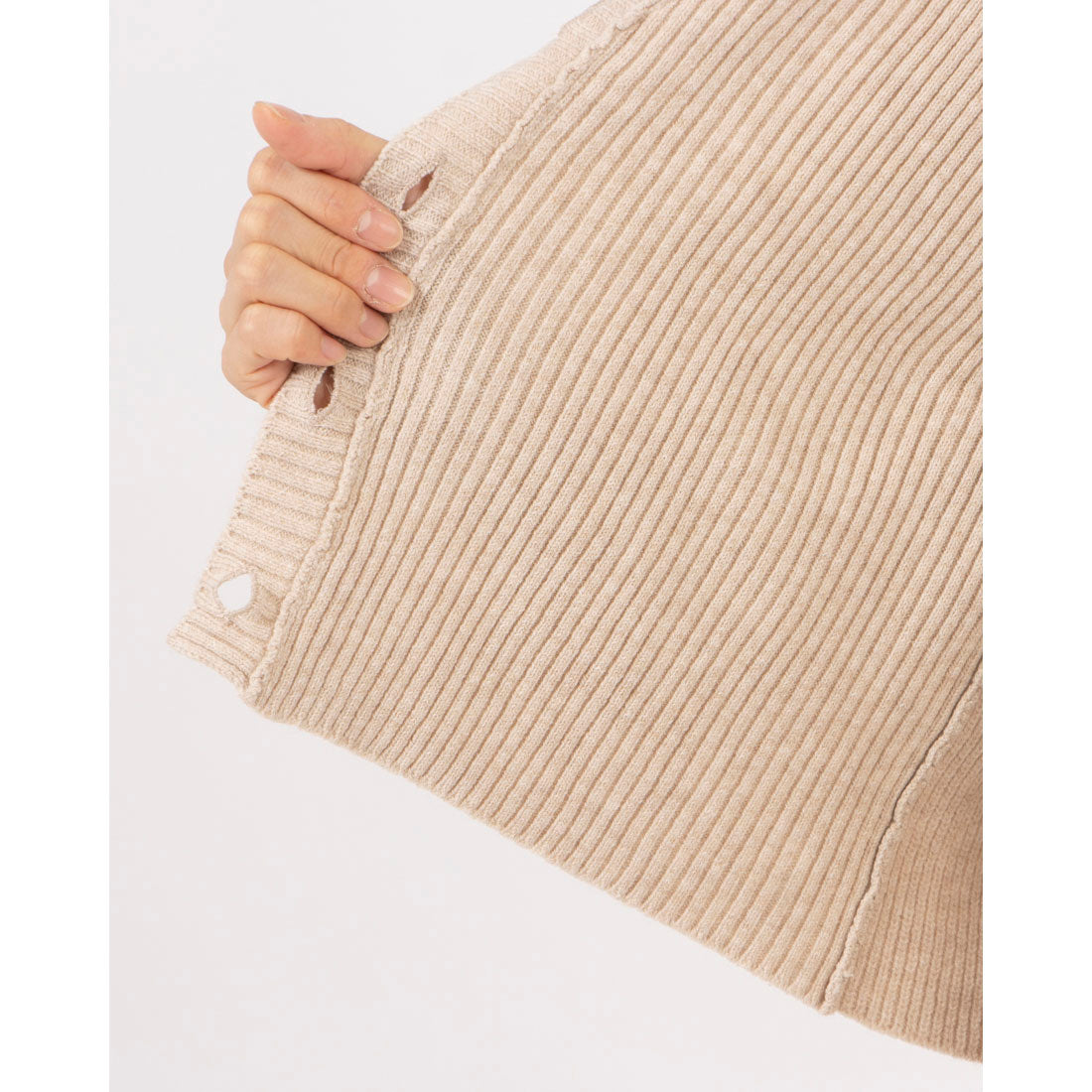 アンナニコラ Anna Nicola 配色切り替えニットカーディガン