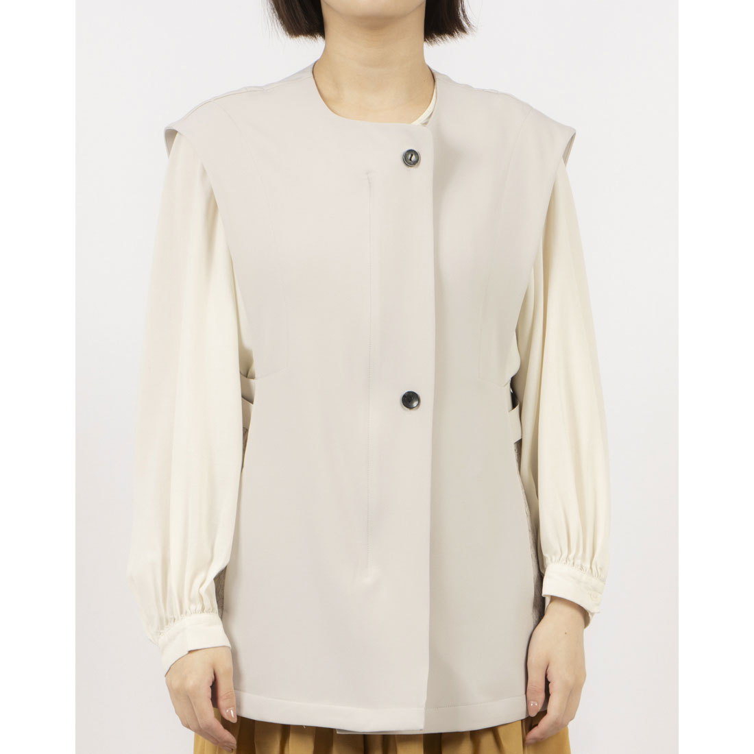 Anna Nicola Lace Panel Smart Gilet Zip Vest