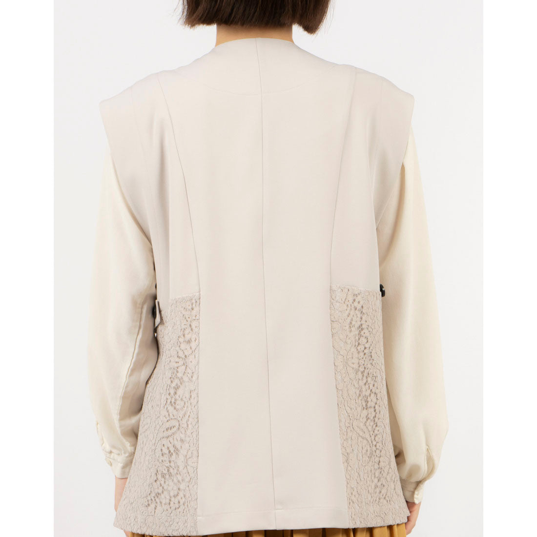 Anna Nicola Lace Panel Smart Gilet Zip Vest