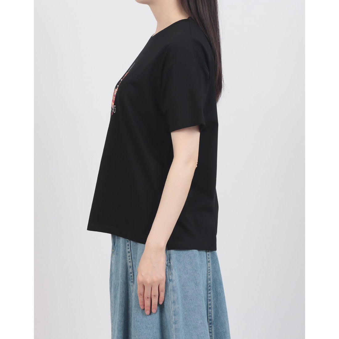 アンナニコラ Anna Nicola モデルモチーフ半袖Tシャツ （ブラック） ブラック