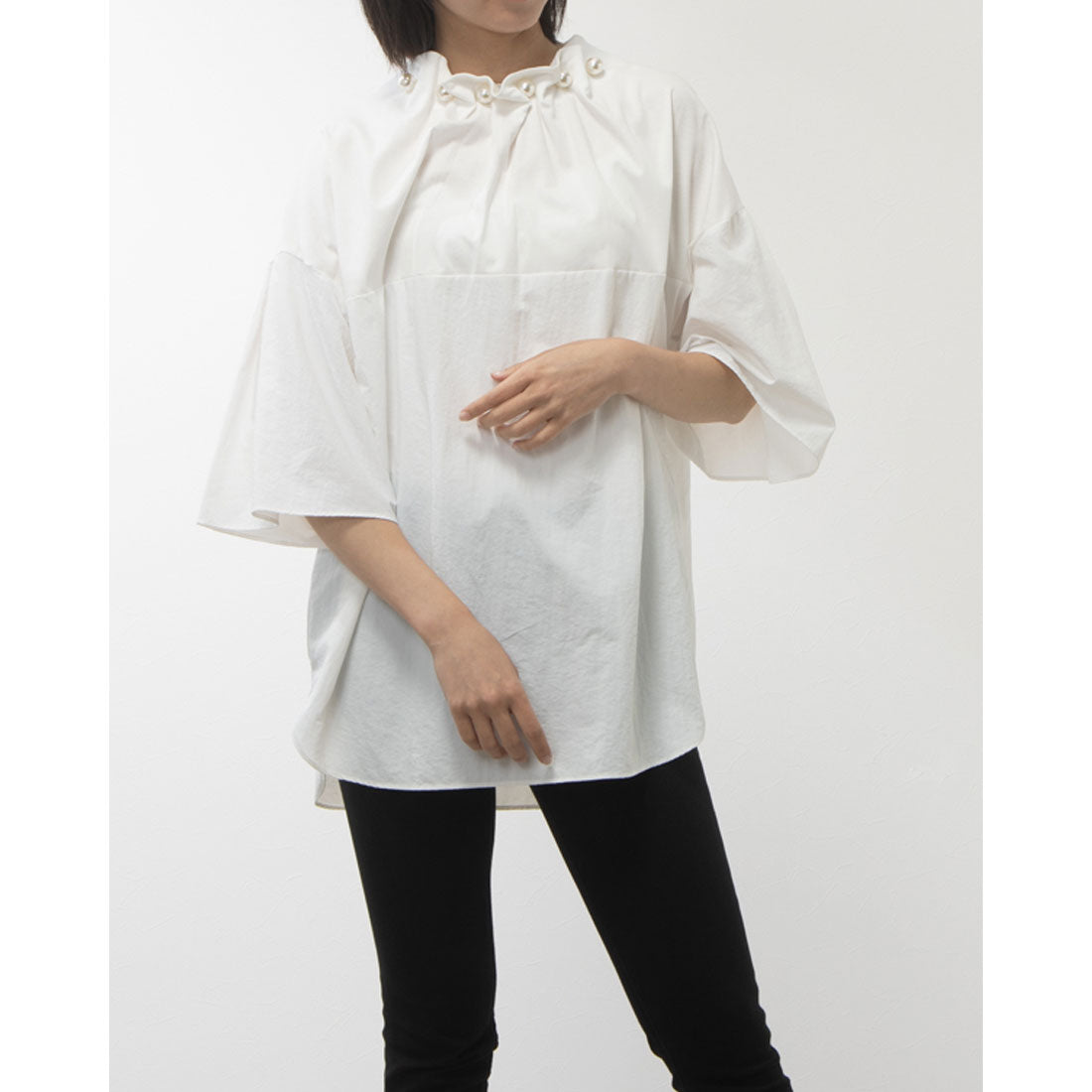 アンナニコラ Anna Nicola BIGパールトップス,オフ