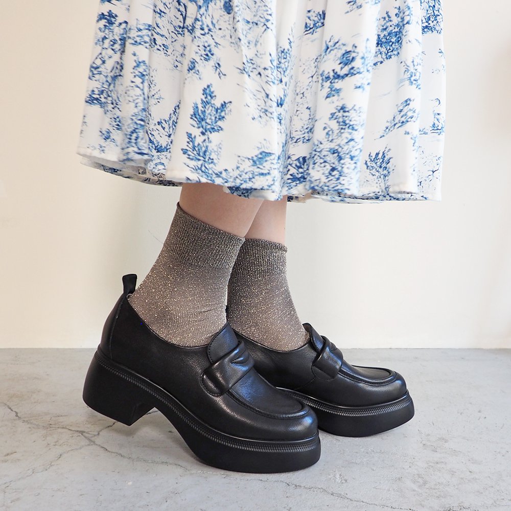 ANYO Thick-soled Coin Loafers