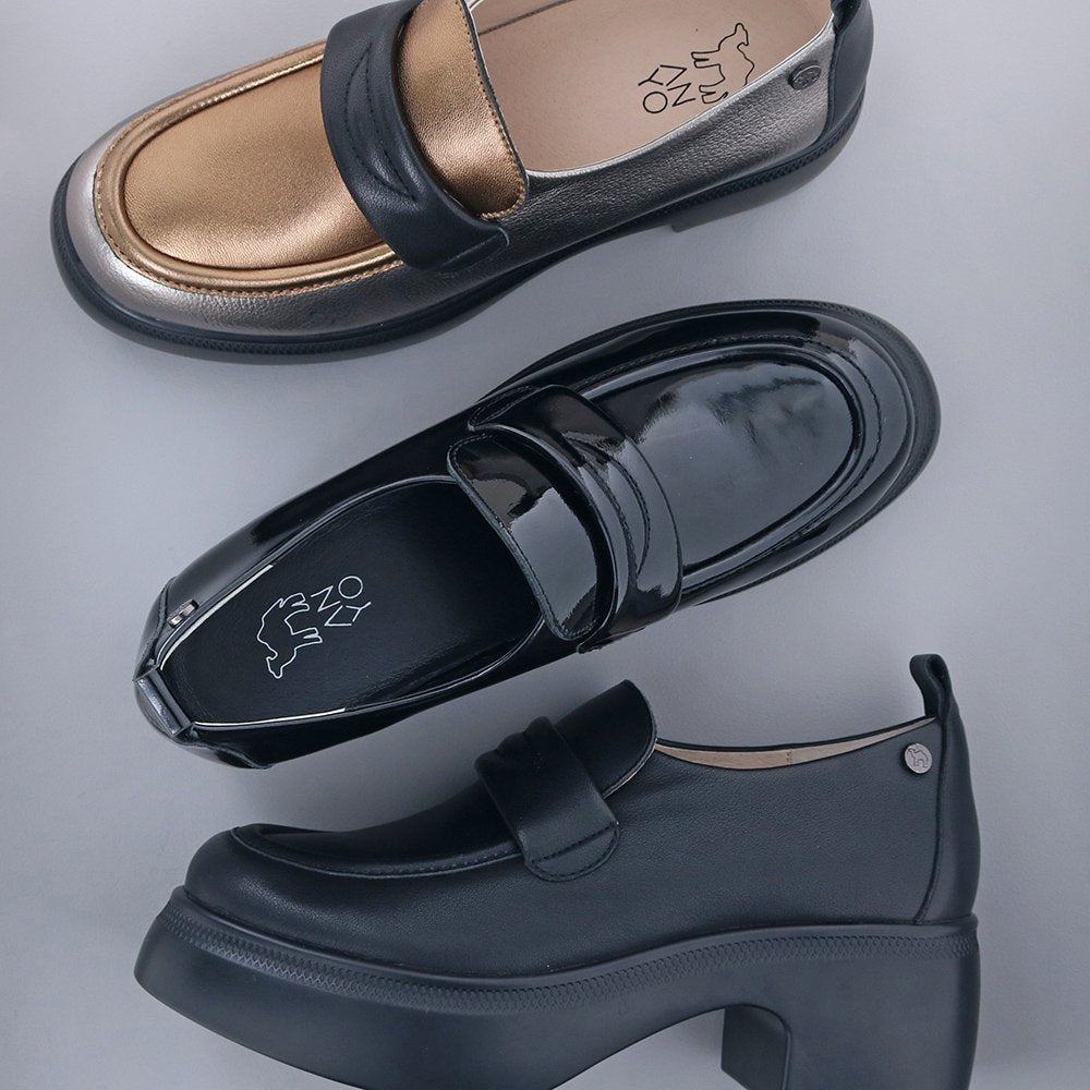 ANYO Thick-soled Coin Loafers