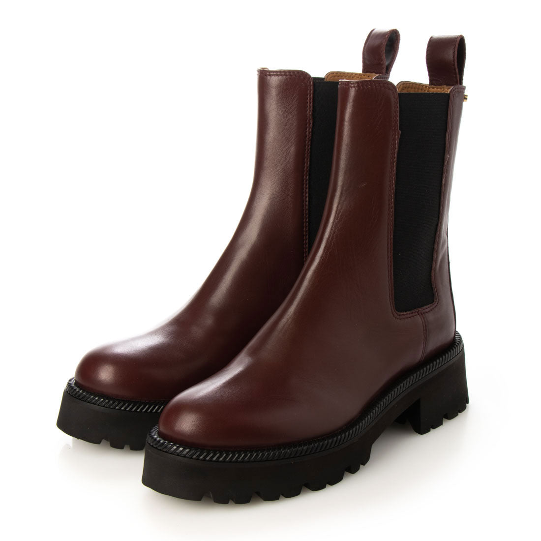BERVICATO round toe tank sole side gore boots