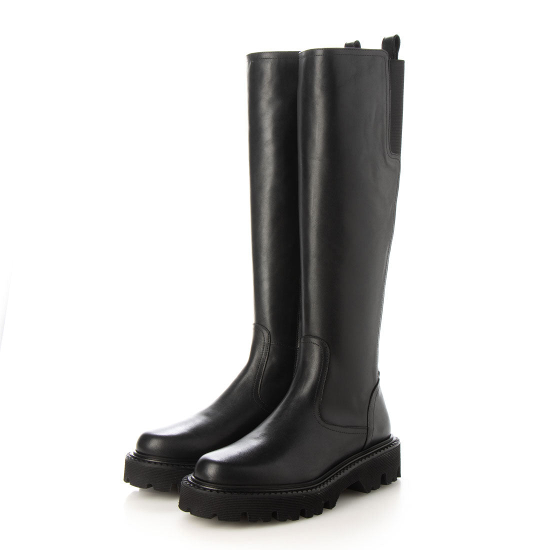 BERVICATO round toe tank sole long boots