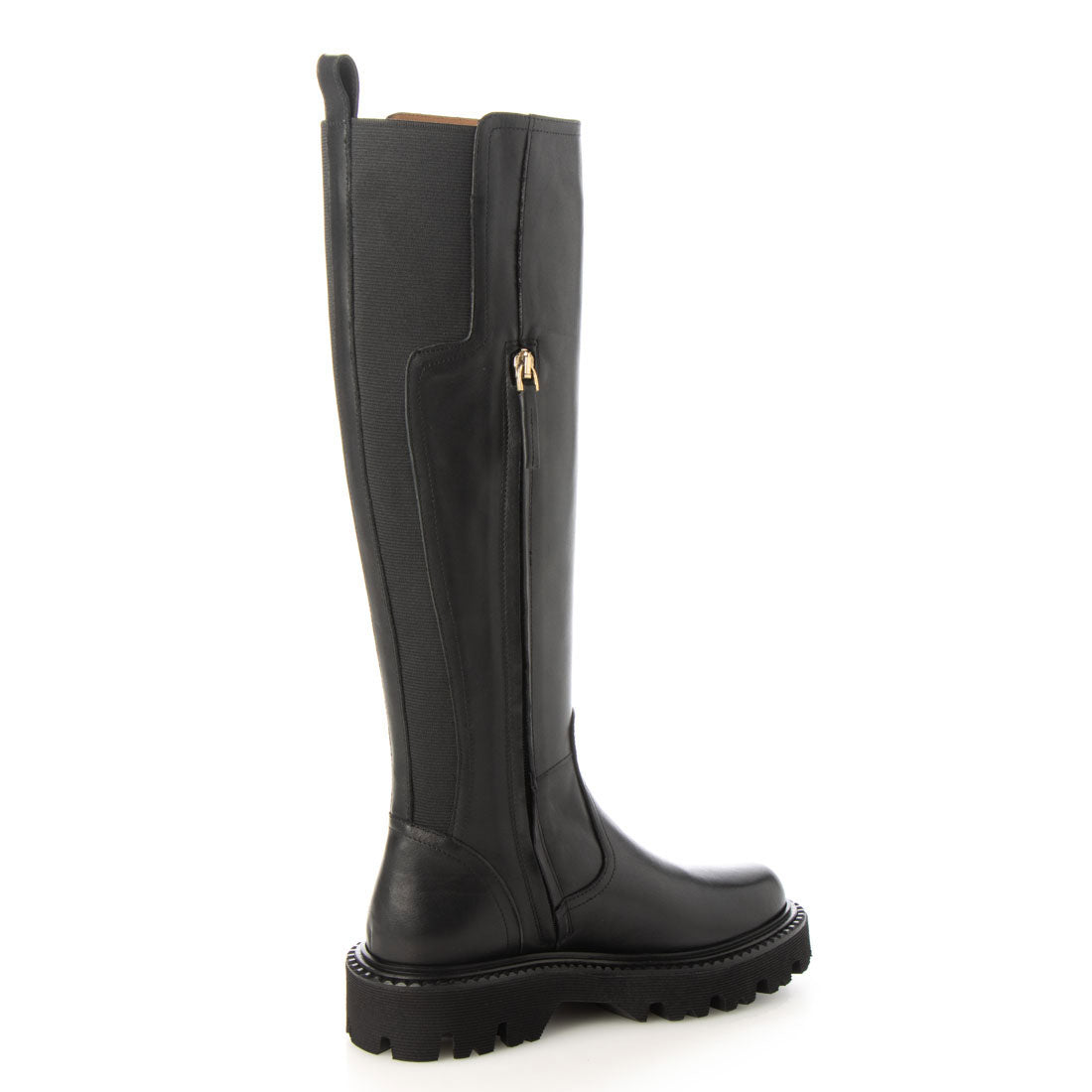 BERVICATO round toe tank sole long boots