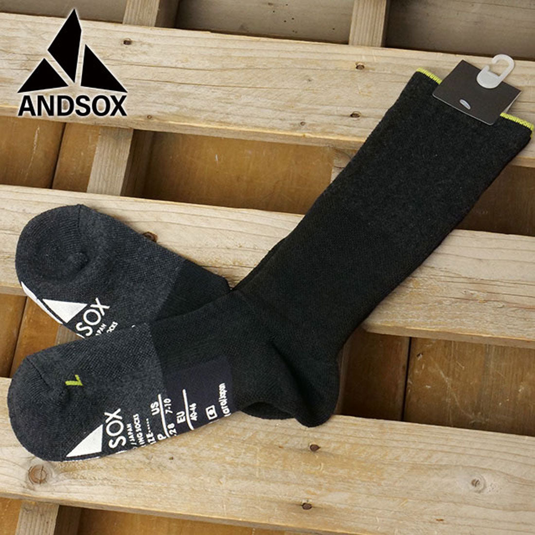 アンドソックス ANDSOX SUPPORT PILE CREW CHARCOAL [26488/26489] （CHARCOAL） CHARCOAL