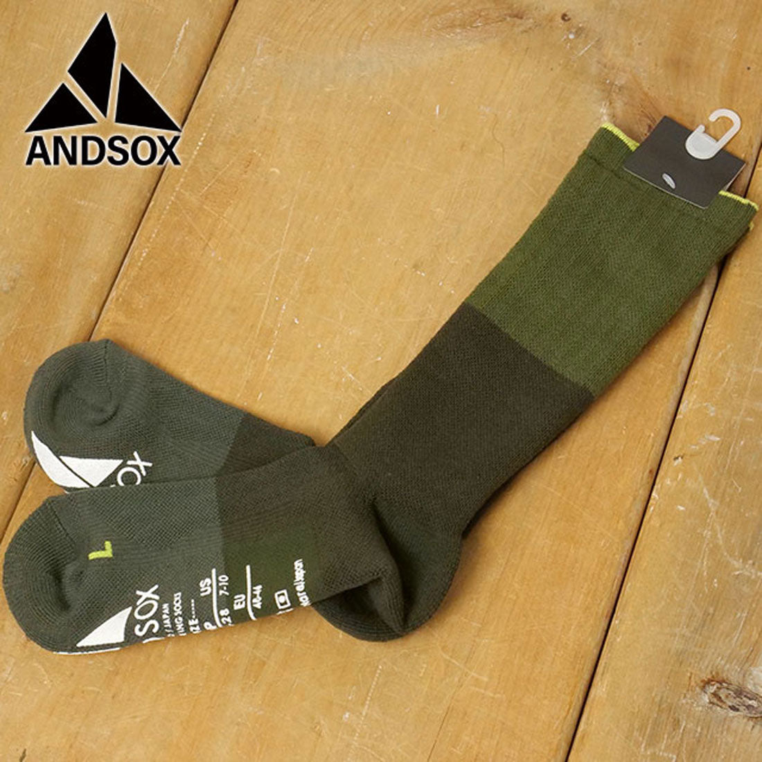アンドソックス ANDSOX SUPPORT PILE CREW OLIVE [26496/26497] （OLIVE） OLIVE