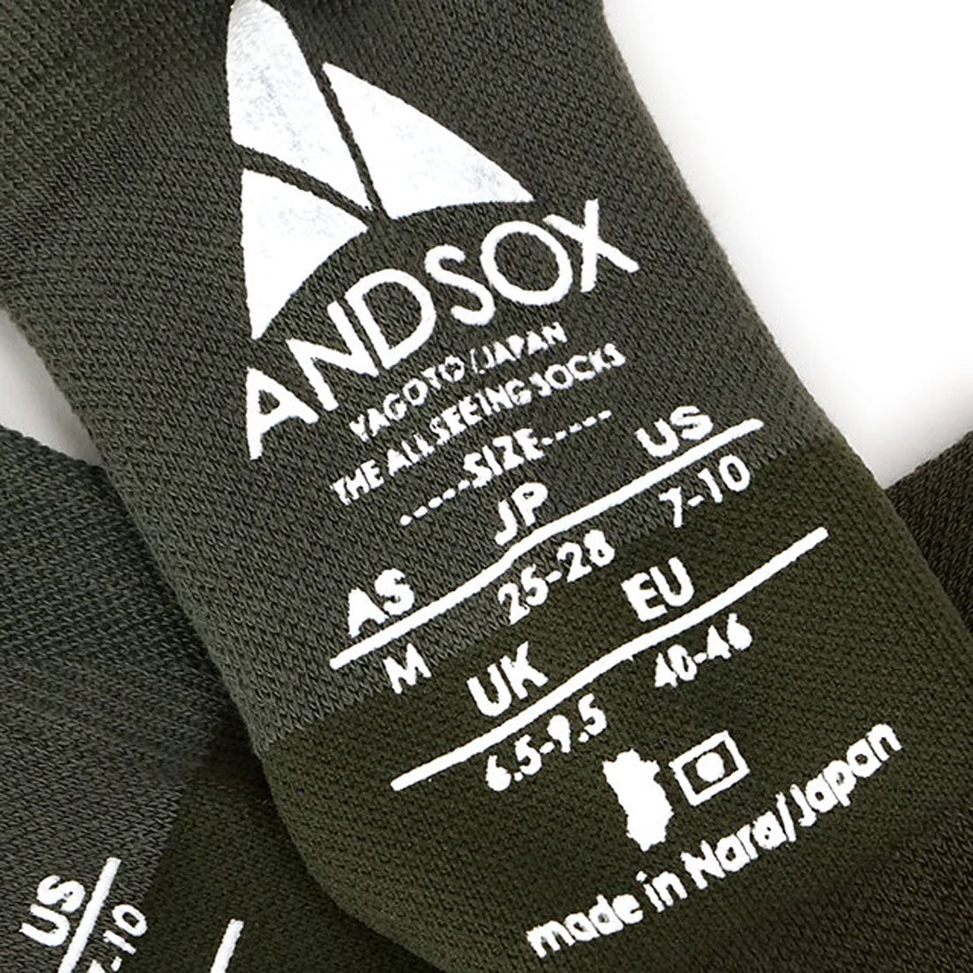 アンドソックス ANDSOX SUPPORT PILE CREW OLIVE [26496/26497] （OLIVE） OLIVE