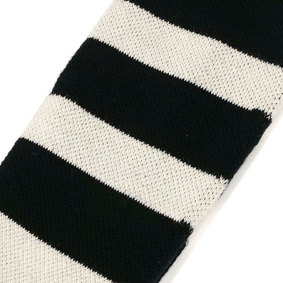 アンドソックス ANDSOX SUPPORT PILE CREW STRIPE BLACK/WHITE [26476/26477] （BLACK/WHITE） BLACK/WHITE
