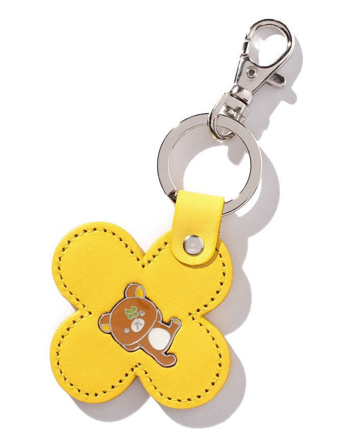 エーエヌシーストア ANC STORE リラックマ/レザーキーホルダー/クローバー型リラックマ,YELLOW