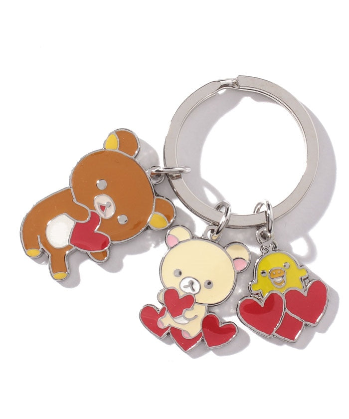 エーエヌシーストア ANC STORE リラックマ/3連メタルキーチェーン/ハート,MULCH