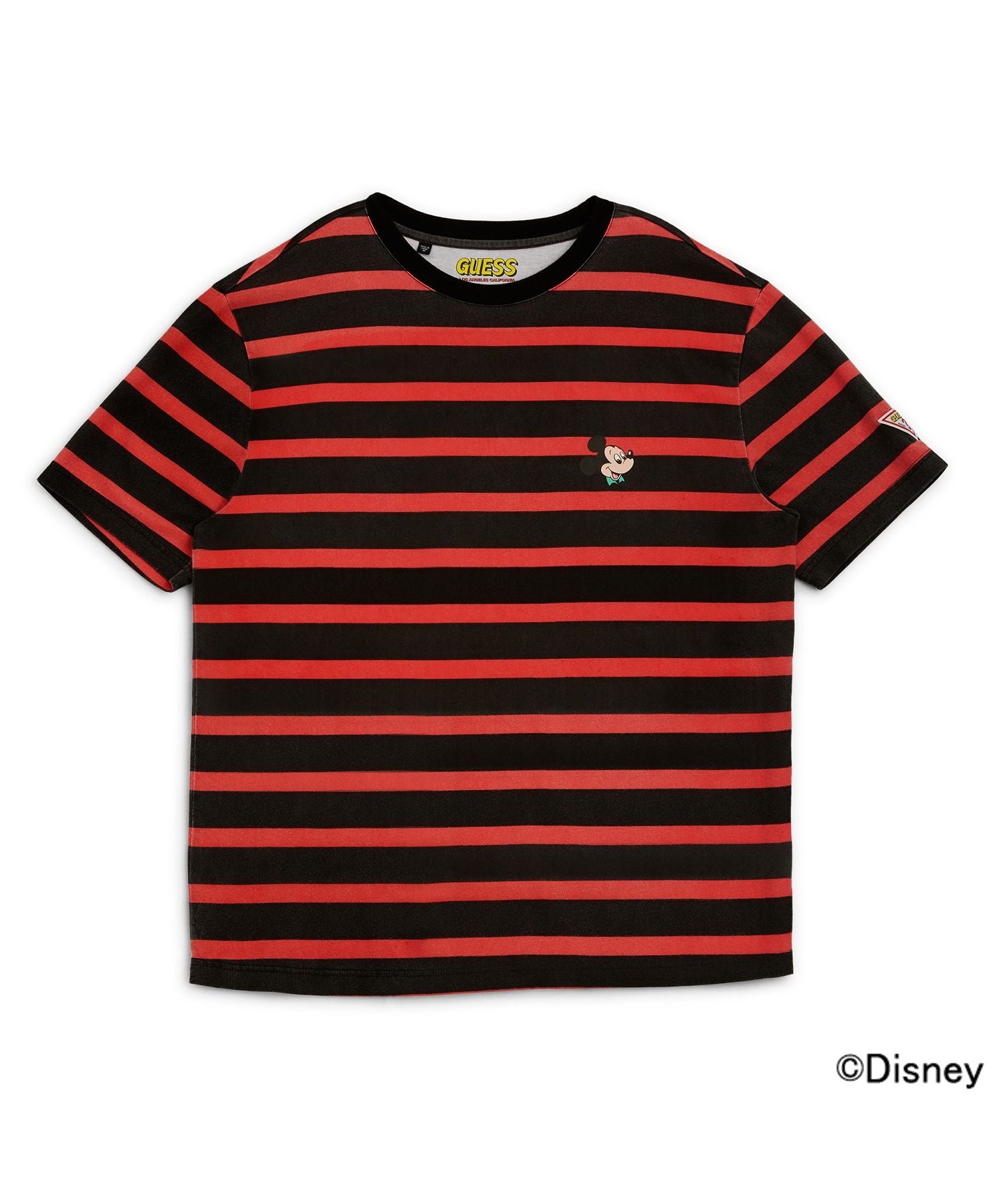 エーエヌシーストア ANC STORE GUESS / Mickey & Friends CAPSULE COLLECTION / Border S/S Tee/ゲス/ミッキー/Disney/ディズニ,RED
