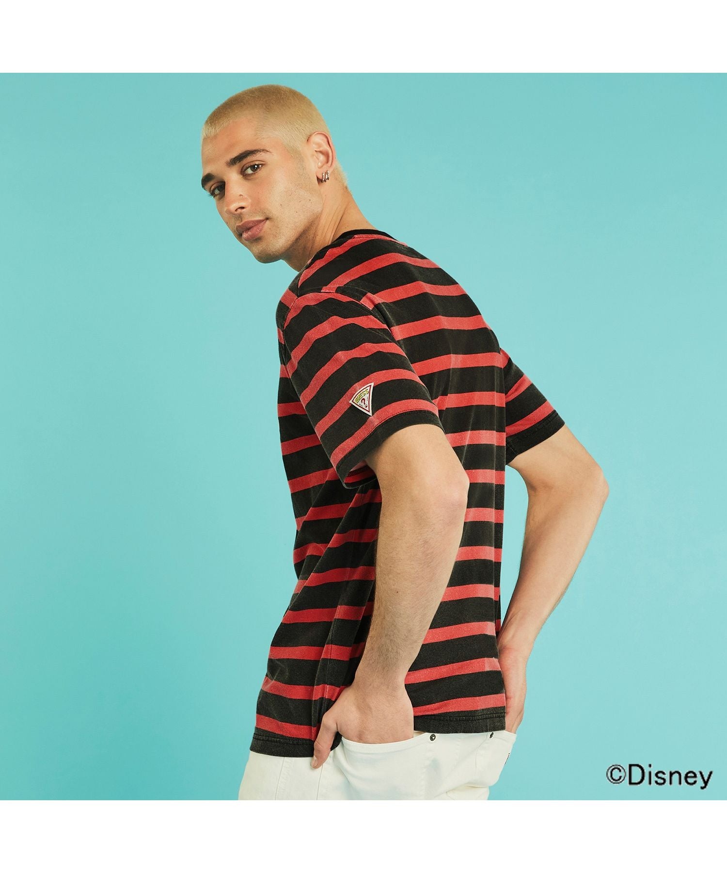エーエヌシーストア ANC STORE GUESS / Mickey & Friends CAPSULE COLLECTION / Border S/S Tee/ゲス/ミッキー/Disney/ディズニ