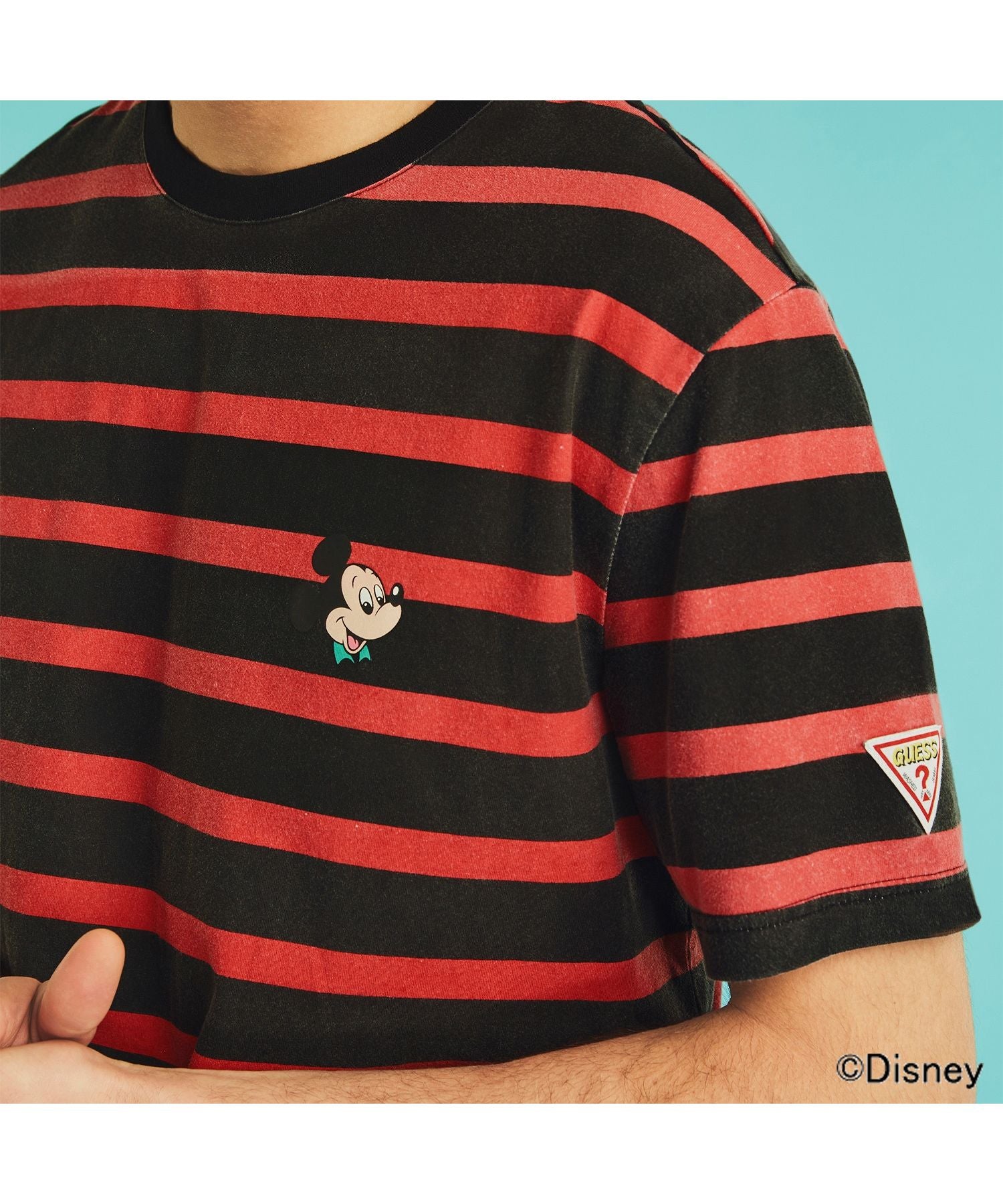 エーエヌシーストア ANC STORE GUESS / Mickey & Friends CAPSULE COLLECTION / Border S/S Tee/ゲス/ミッキー/Disney/ディズニ