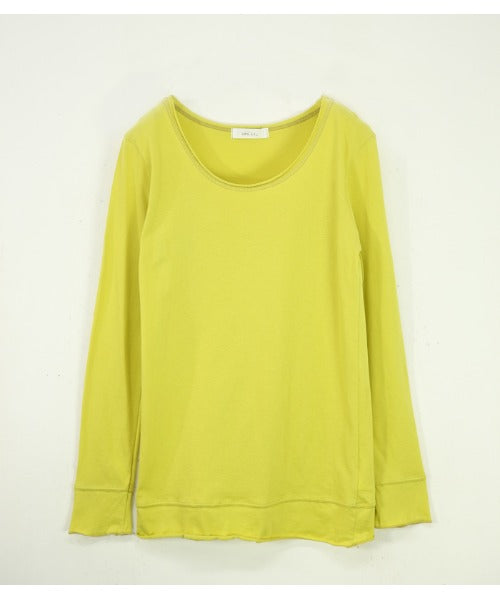 アンドイット and it_ 日本製コットンカラーロングカットソー（ロンT） （207ライムイエロー） 207ライムイエロー