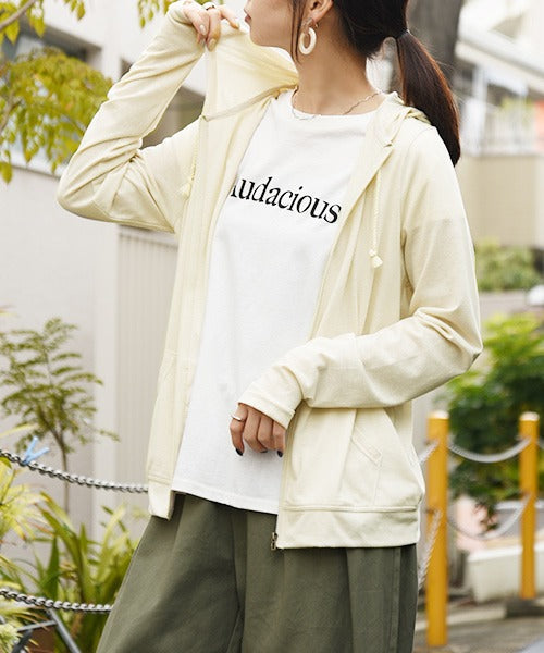 アンドイット and it_ UVカットパーカー パーカー UV カット レディース 長袖 春夏 紫外線対策 日除け 紫外線  羽織り ZIPパーカー 指穴 uvパーカー ZIPパーカー お,22オートミール